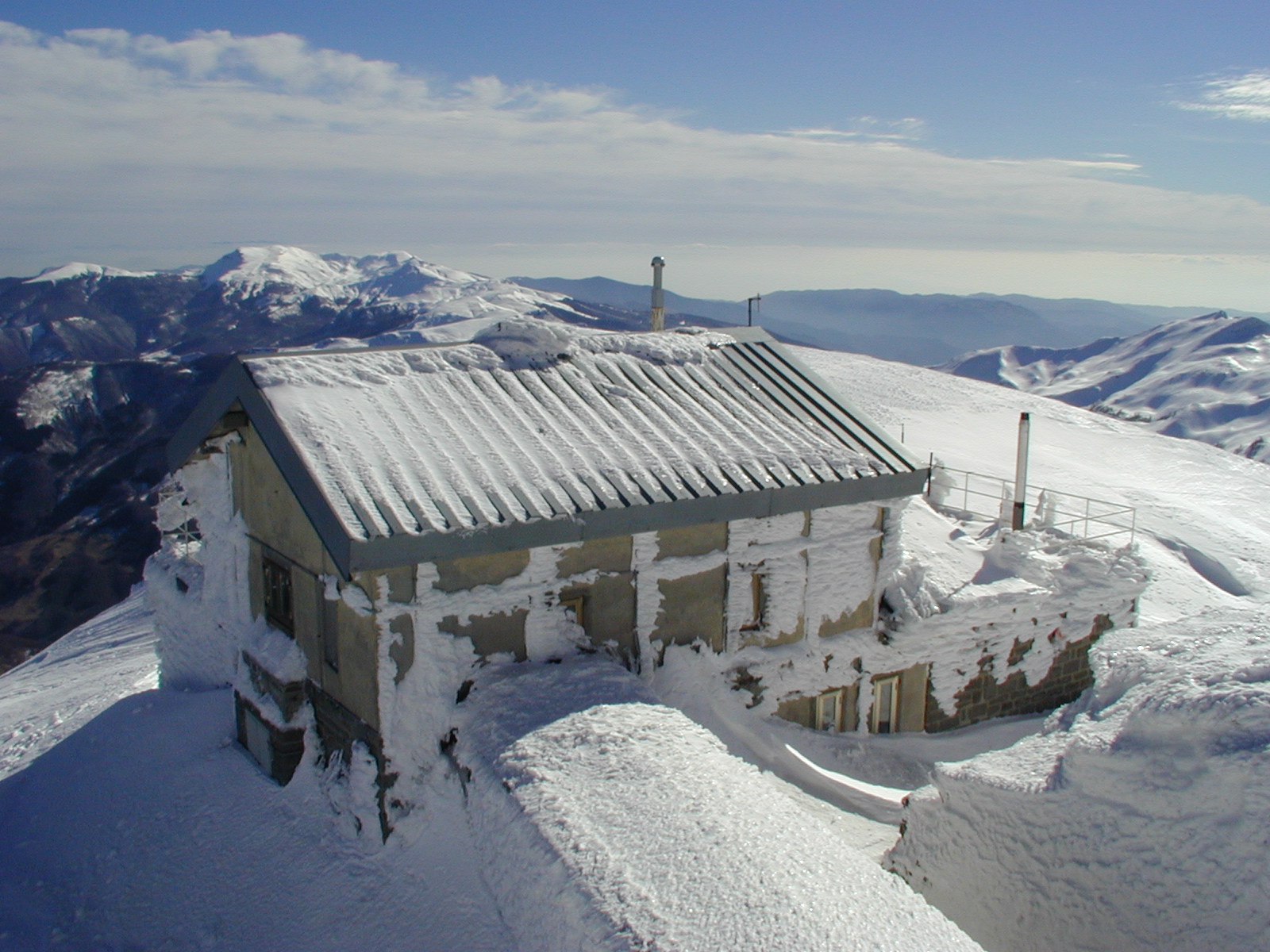 A winter view of the CNR Observatory of Monte Cimone